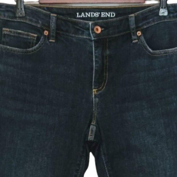Lands' End Slim Leg Fit 1 Low-Rise Denim Blue Jeans Size 8 - Picture 3 of 7
